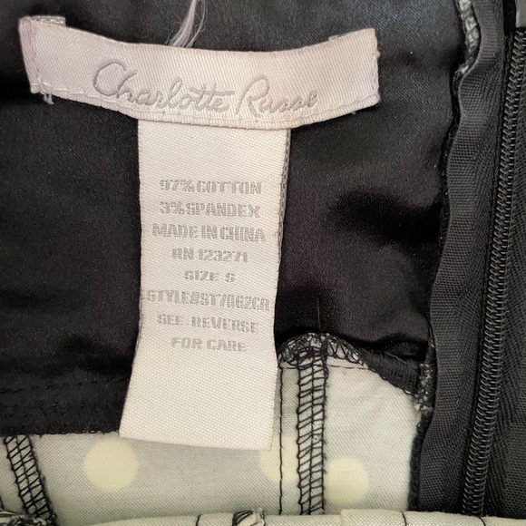 Charlotte Russe Vintage Black and White Polka Dot Strapless Pin-up Dress - Picture 10 of 10